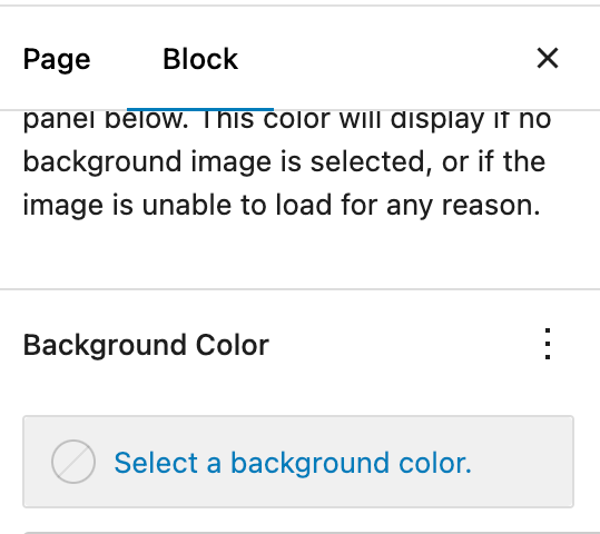 Full-width Overlay Block Background Color Setting